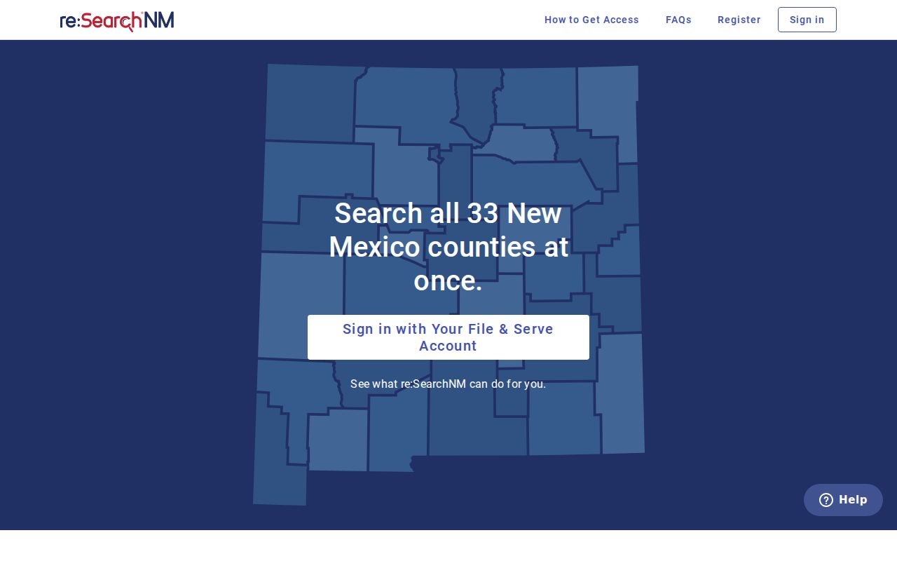 Taos County case lookup registered re:Search NM entry interface